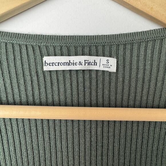 Abercrombie & Fitch Green LuxeLoft Wrap Knit Bodysuit NEW Size Small - Picture 2 of 9